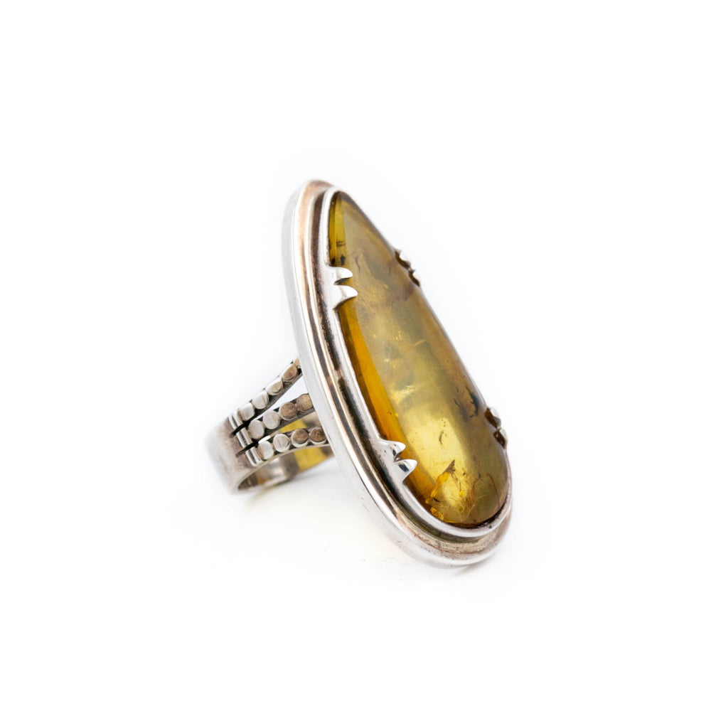 
                      
                        Long Clawset Amber Ring - Kingdom Jewelry
                      
                    