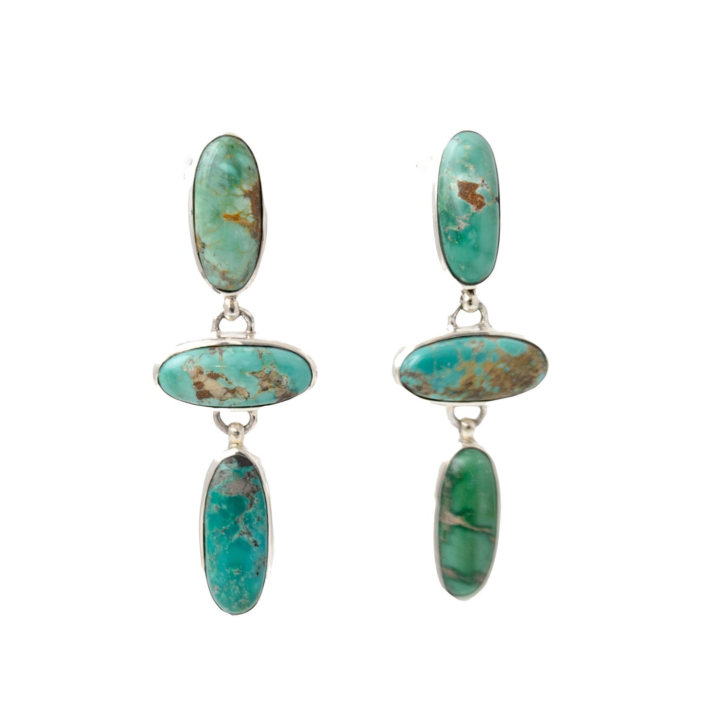 Load image into Gallery viewer, Lush Turquoise Dangle Earrings - Kingdom Jewelry
