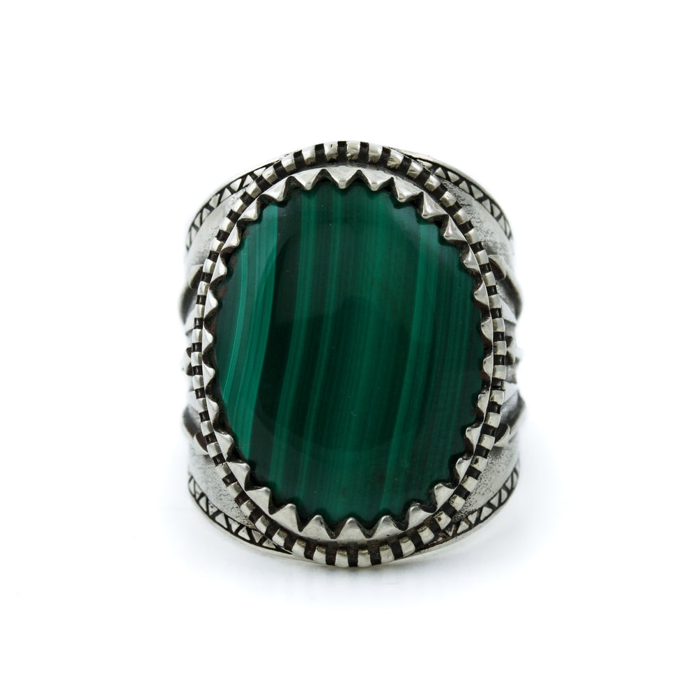 
                      
                        Malachite "Arrow" Ring - Kingdom Jewelry
                      
                    