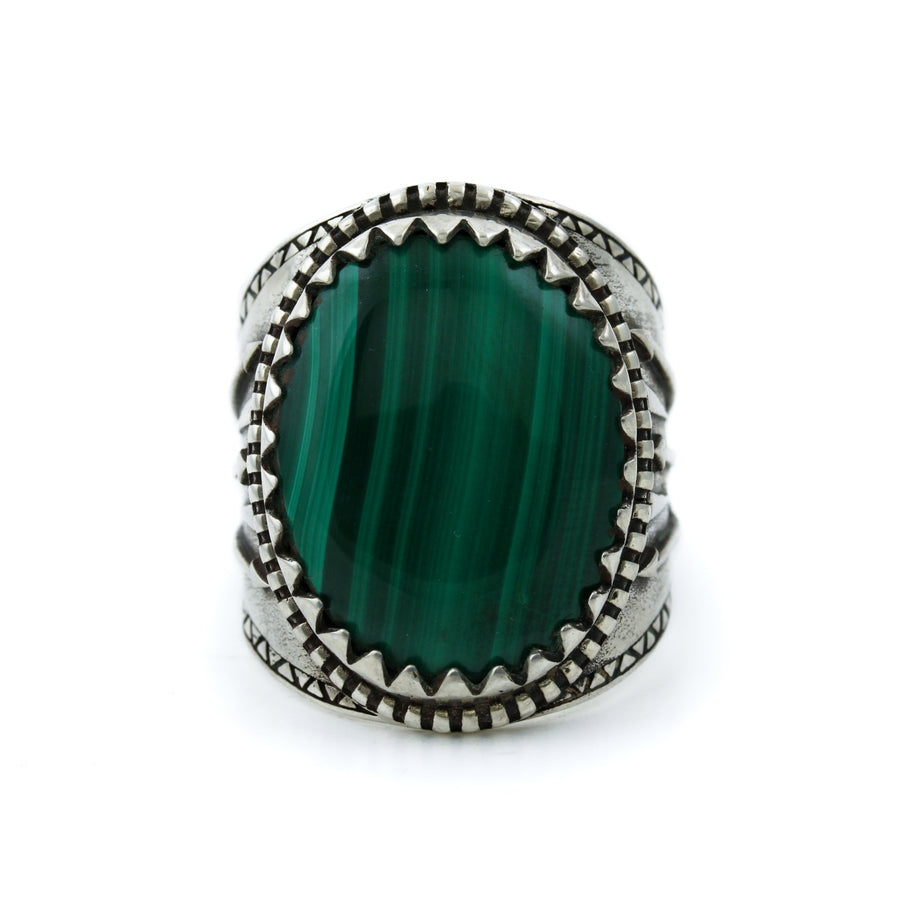 Malachite "Arrow" Ring - Kingdom Jewelry