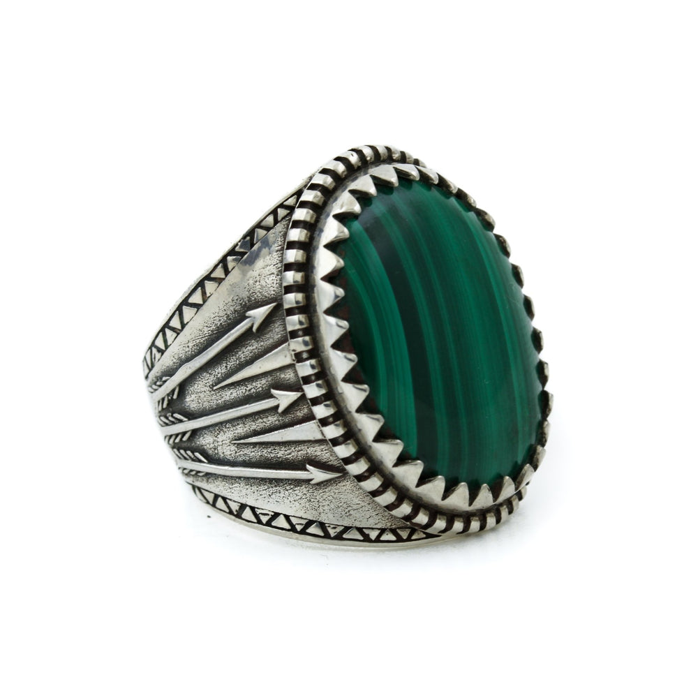 
                      
                        Malachite "Arrow" Ring - Kingdom Jewelry
                      
                    