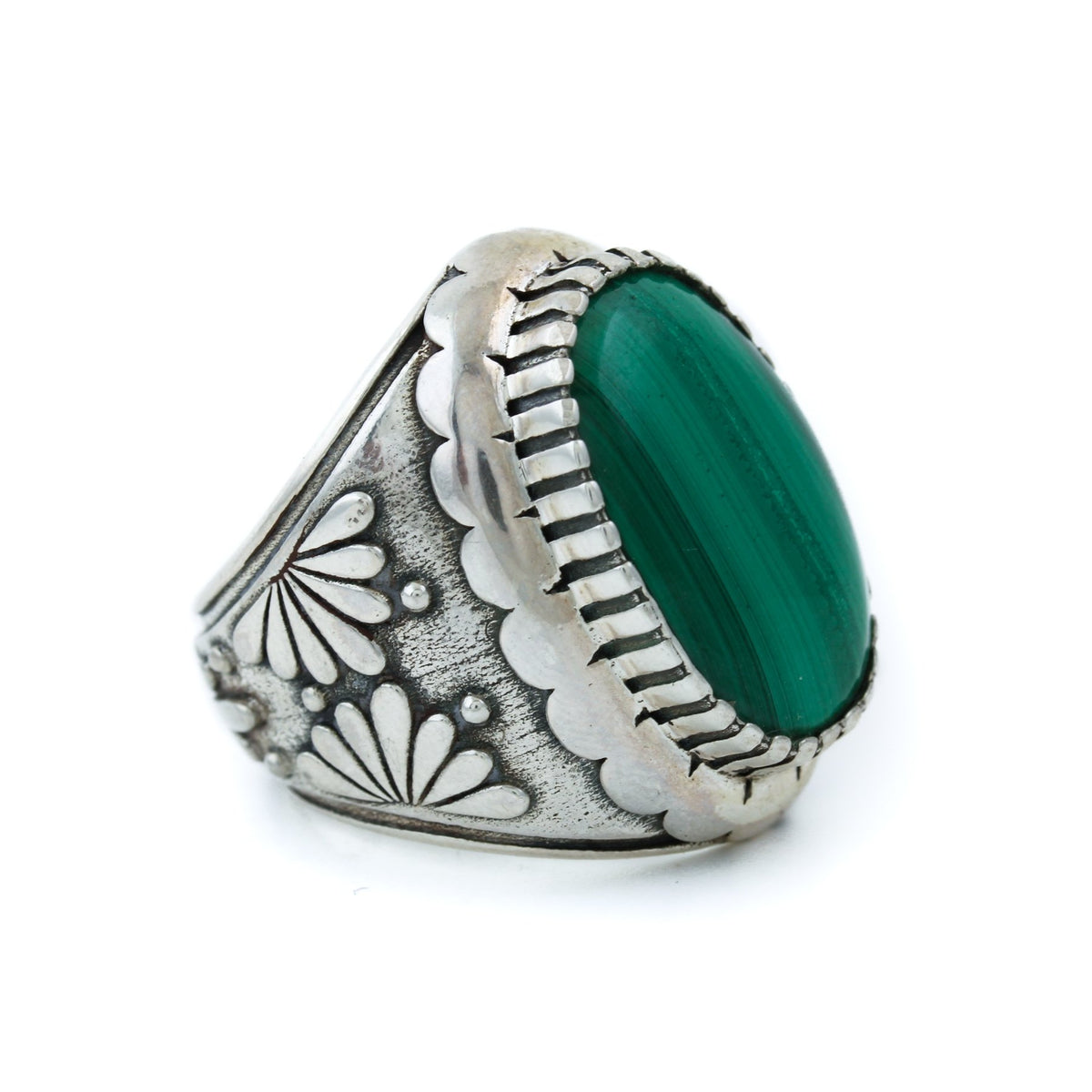 Malachite "Kiku" Ring - Kingdom Jewelry