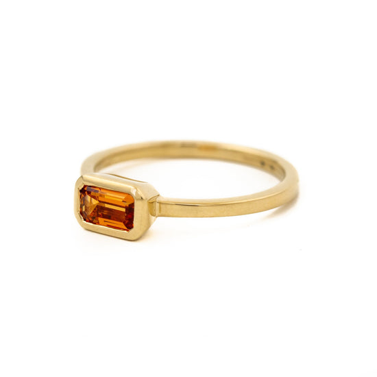 Mandarin Garnet Engagement Ring - Kingdom Jewelry