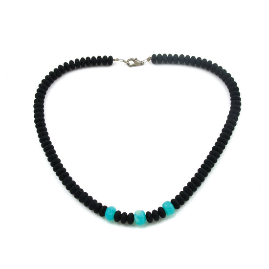 Matte Onyx x Gem silica Beaded Necklace - Kingdom Jewelry