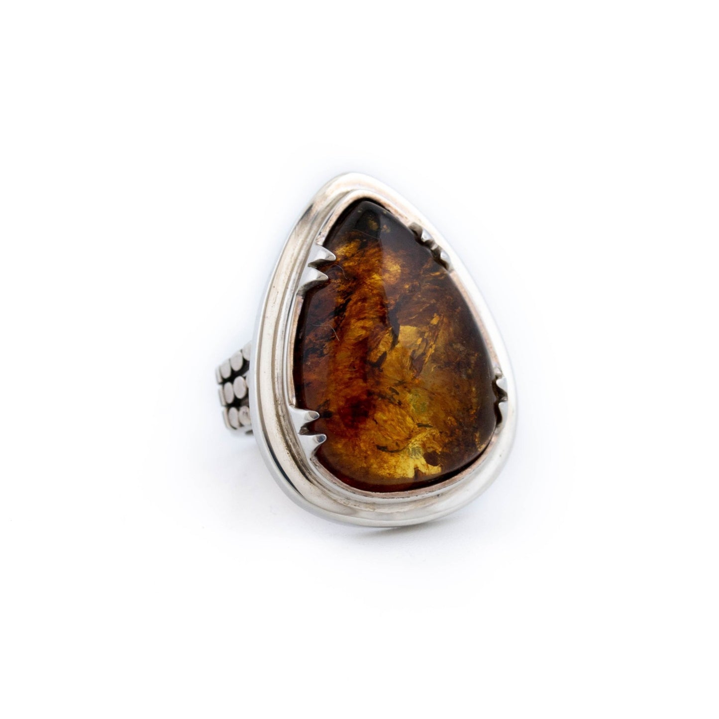 Mexican Amber Sunset Ring - Kingdom Jewelry