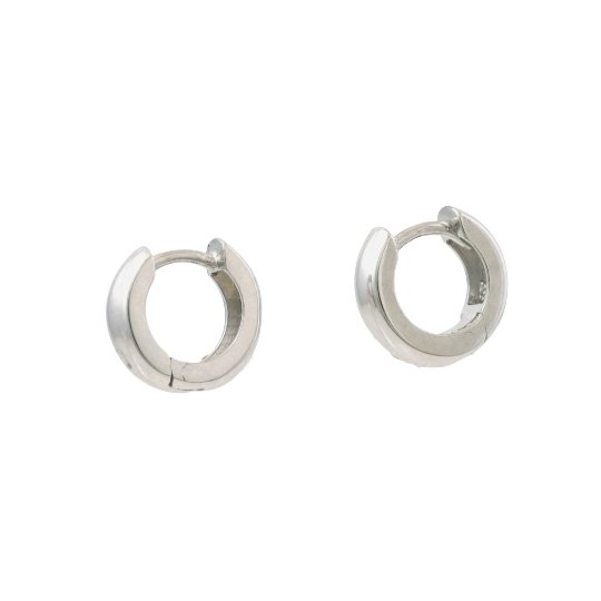 Minimalist Silver Huggie Hoop Earrings - Kingdom Jewelry