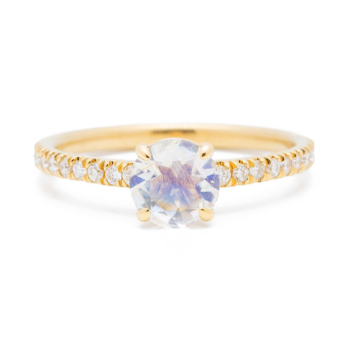 Moonstone & Diamond Engagement Ring - Kingdom Jewelry