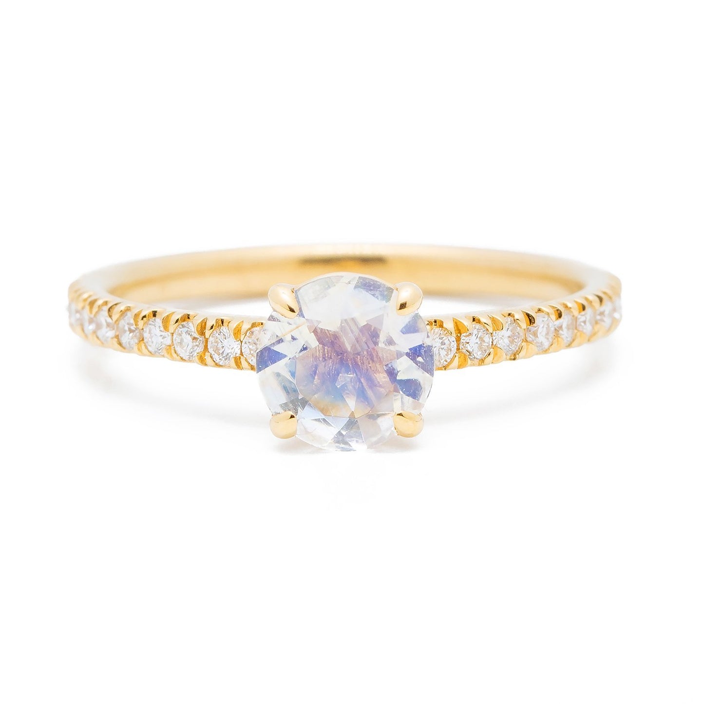 Moonstone & Diamond Engagement Ring - Kingdom Jewelry