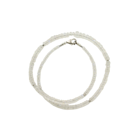 Moonstone x Silver Beaded Necklace - Kingdom Jewelry