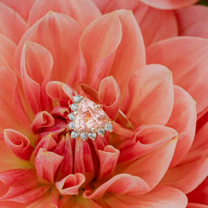 Morganite Sapphire Engagement Ring - Kingdom Jewelry