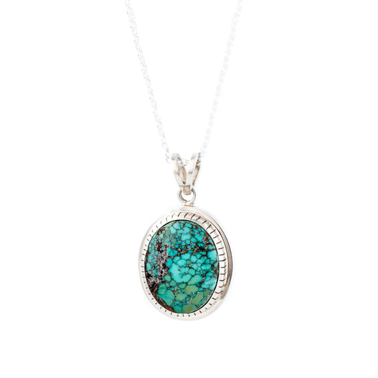 Mossy Hubei Turquoise Pendant - Kingdom Jewelry