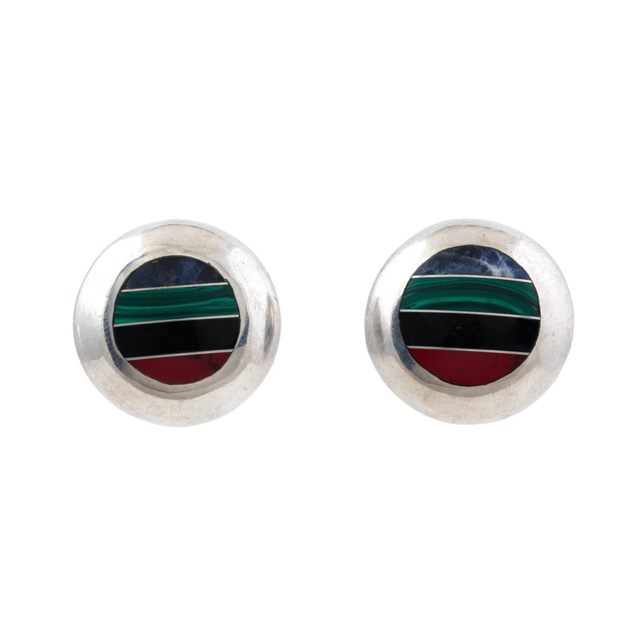 Multi-Stone Inlay Earrings - Kingdom Jewelry