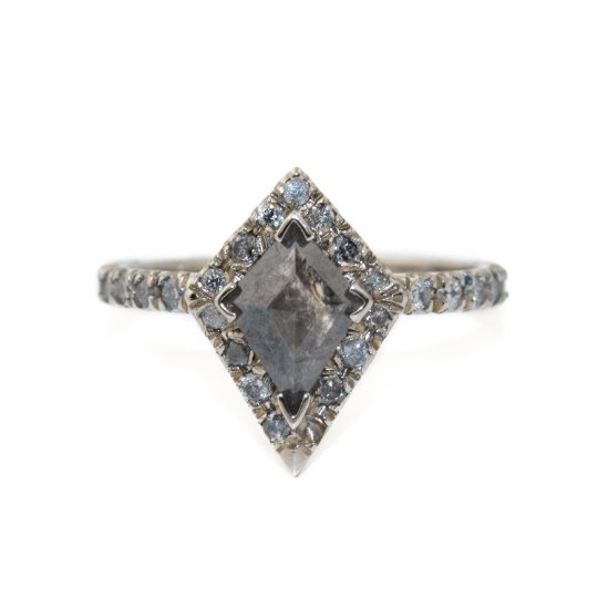 Nashira Salt & Pepper Diamond Engagement Ring - Kingdom Jewelry