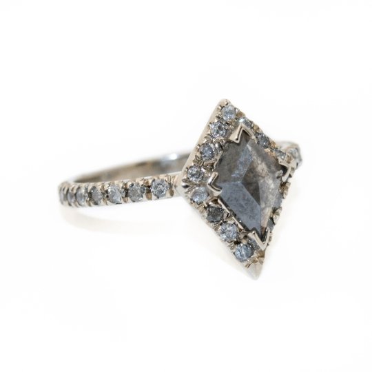 Nashira Salt & Pepper Diamond Engagement Ring - Kingdom Jewelry