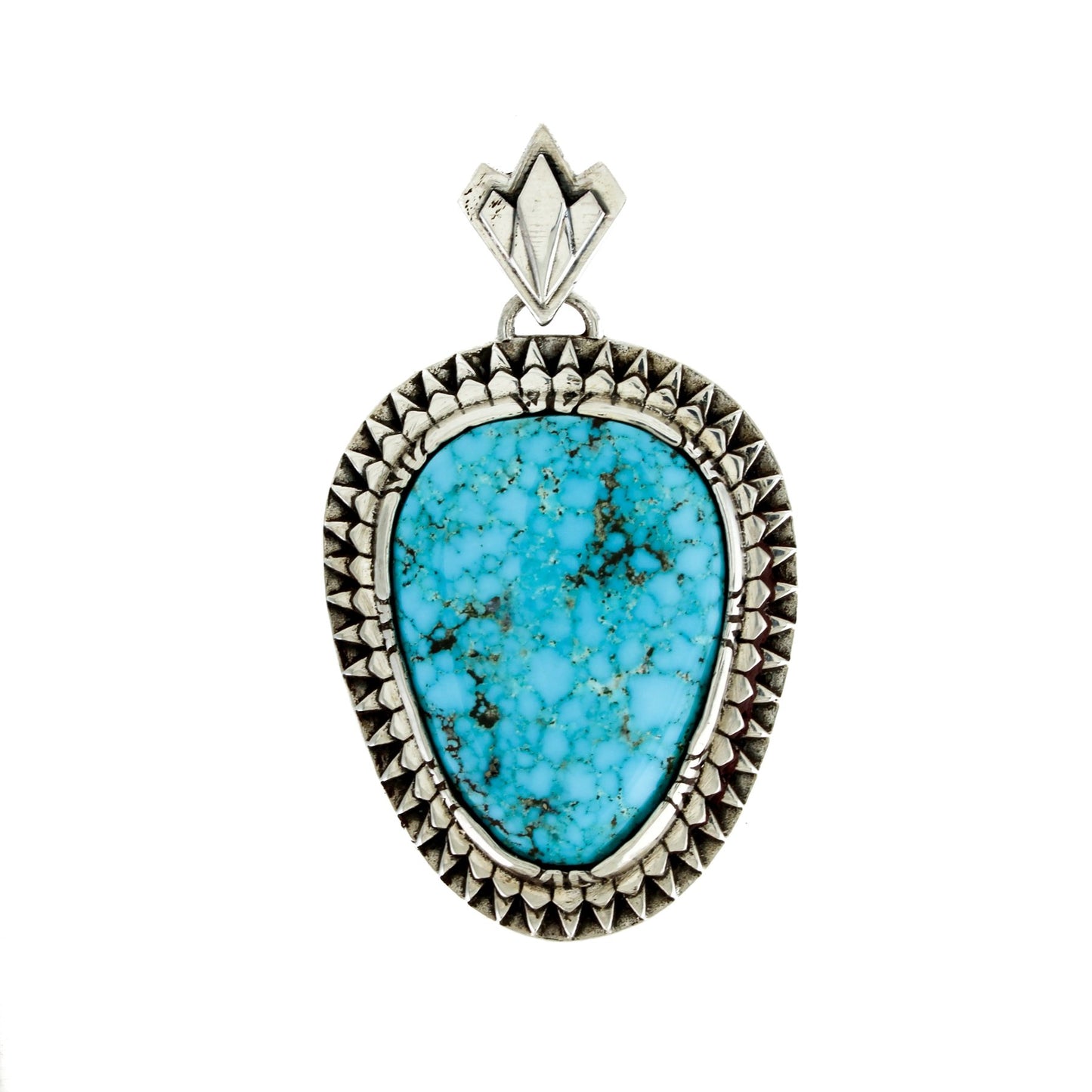 Natural Kingman Turquoise "Sunburst" Pendant - Kingdom Jewelry