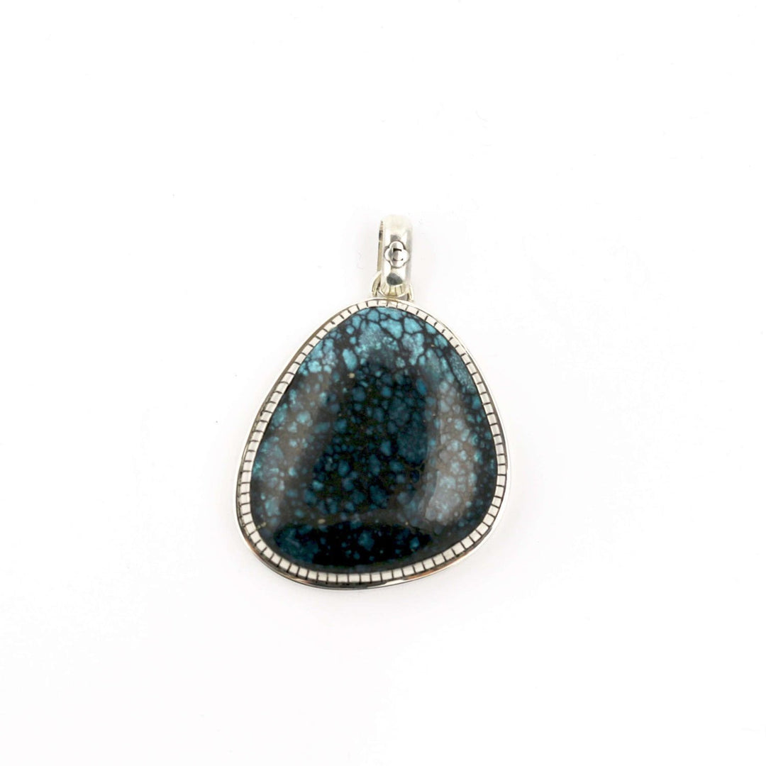 Natural Spiderweb Turquoise Pendant - Kingdom Jewelry