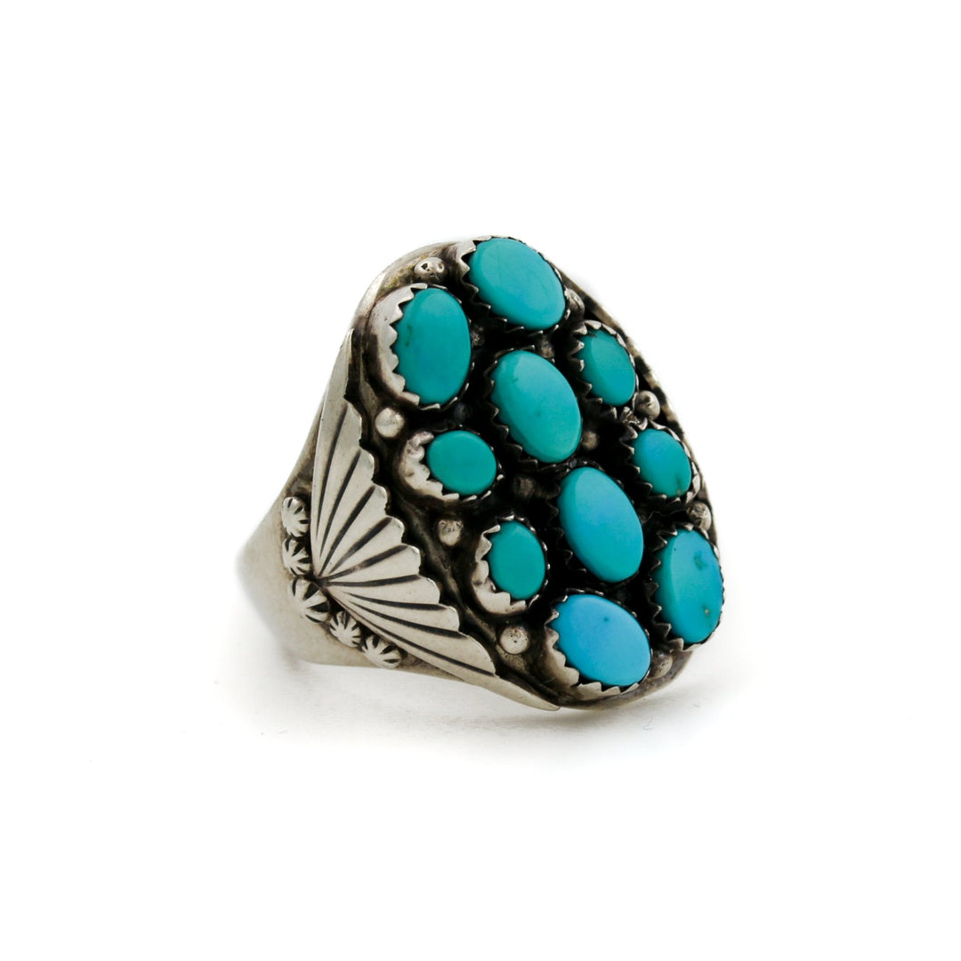 Navajo Sleeping Beauty Turquoise Ring - Kingdom Jewelry