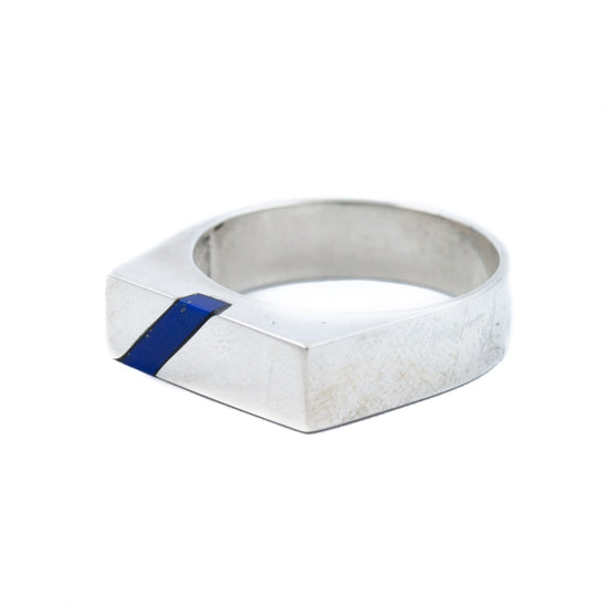 Offset Lapis Ring - Kingdom Jewelry