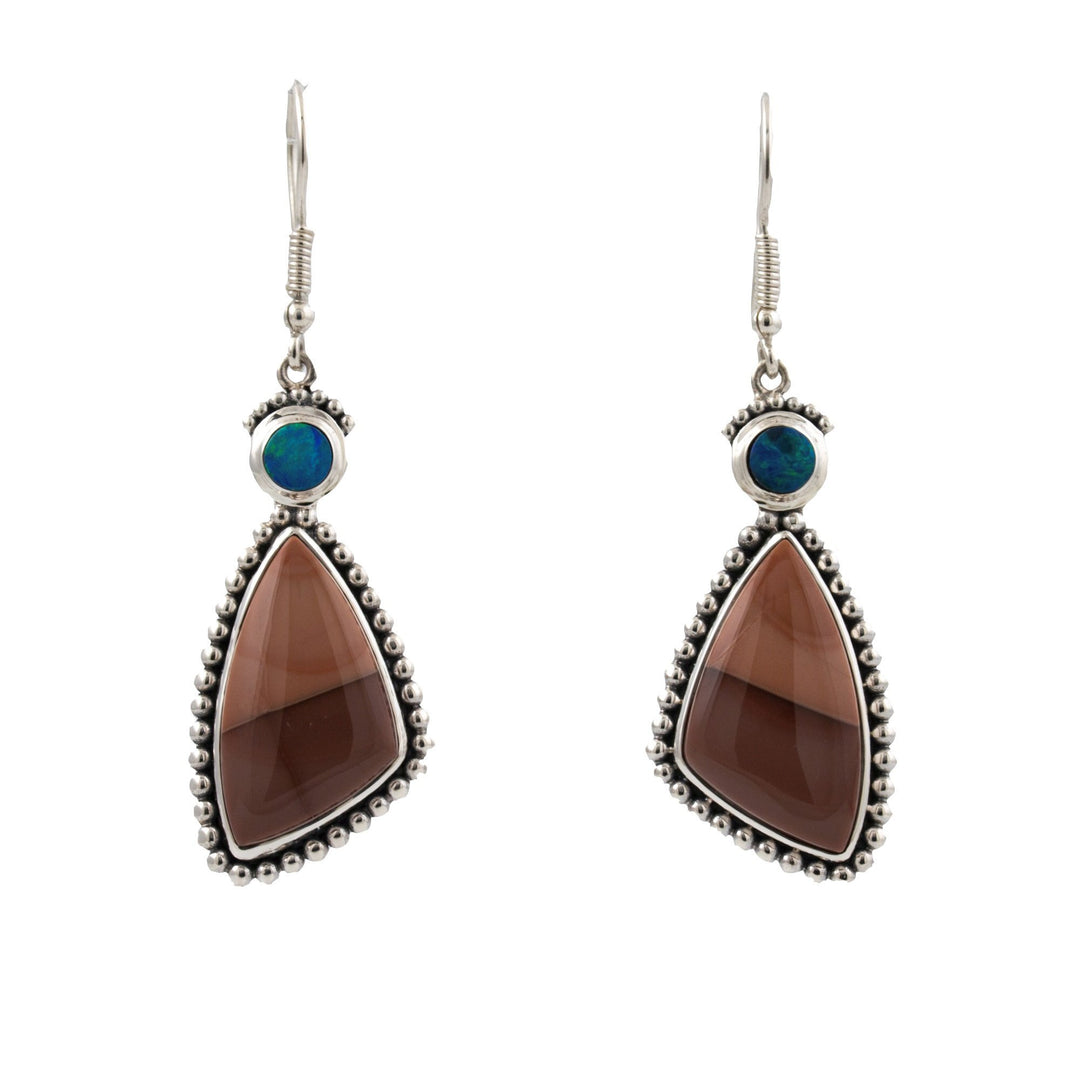 Opal X Jasper Dangle Earrings - Kingdom Jewelry