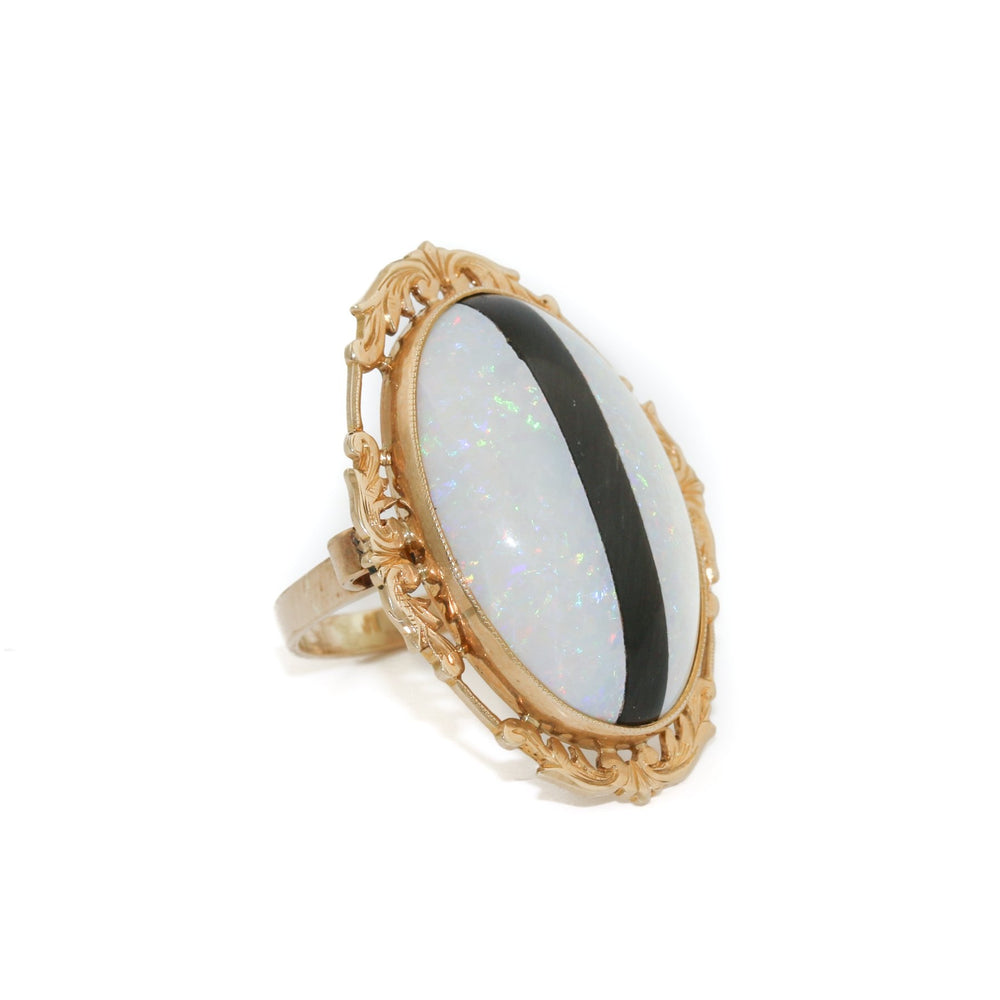 
                      
                        Opal x Jet x 10k Gold Ring 6 - Kingdom Jewelry
                      
                    