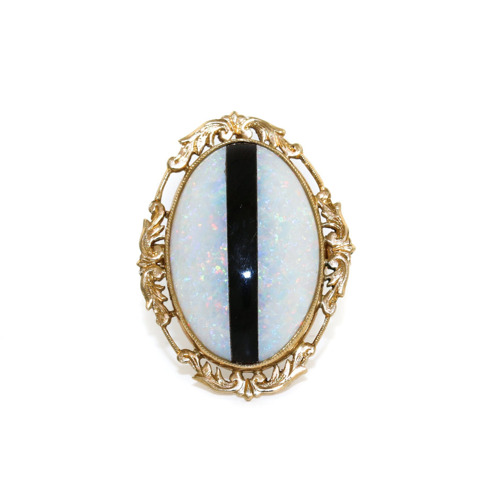 
                      
                        Opal x Jet x 10k Gold Ring 6 - Kingdom Jewelry
                      
                    