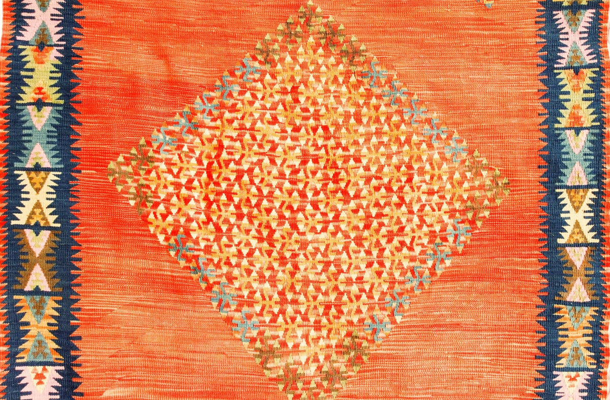 Orange Parallax Pirot Rug - Kingdom Jewelry