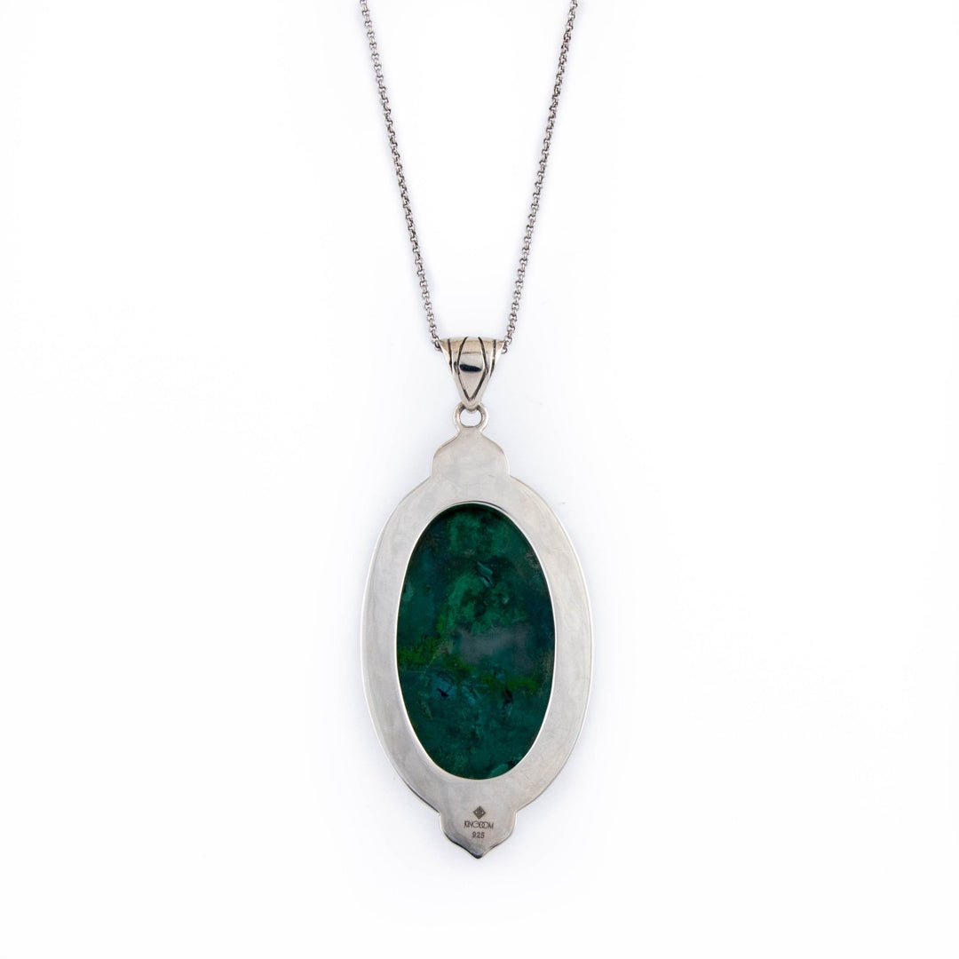 Ornate Gem Silica Pendant - Kingdom Jewelry