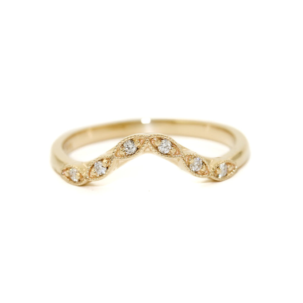 Oval 14K Gold x Diamond Tiara Band - Kingdom Jewelry