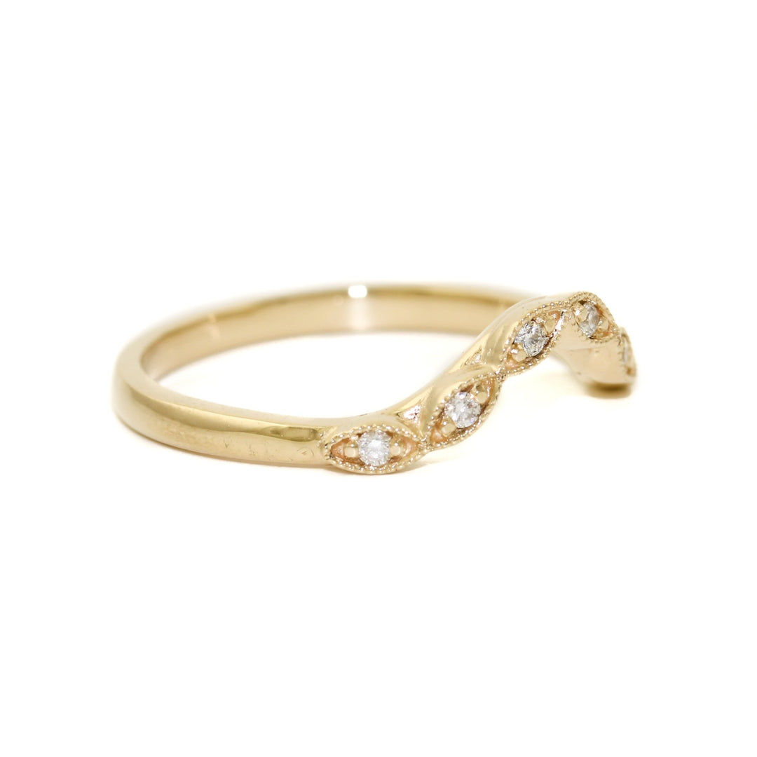 Oval 14K Gold x Diamond Tiara Band - Kingdom Jewelry