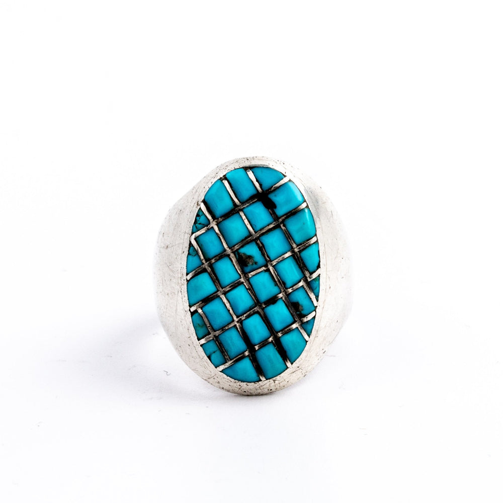 Oval Channel Inlay Ring - Kingdom Jewelry