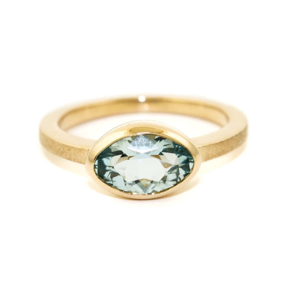 
                      
                        Oval Cut Aquamarine Ring in 14K - Kingdom Jewelry
                      
                    