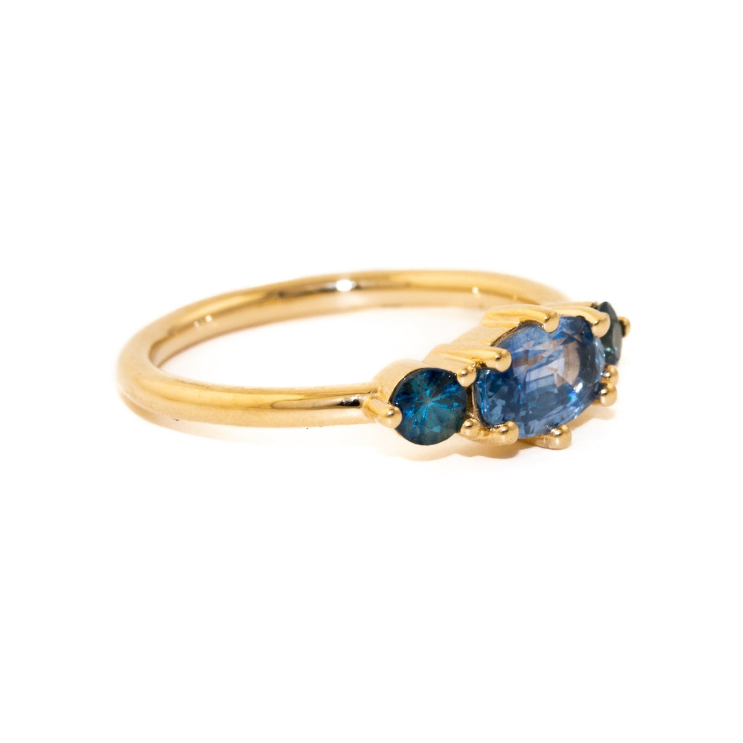 Oval Cut Sri Lankan Sapphire Ring - Kingdom Jewelry