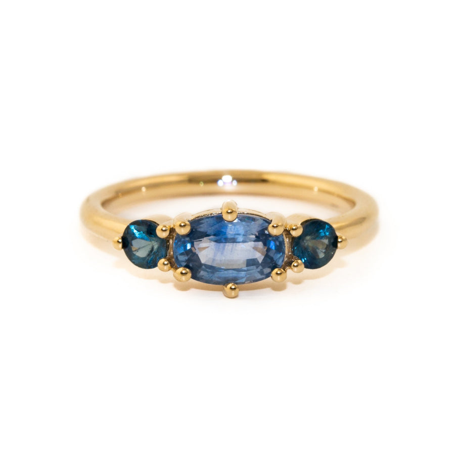 Oval Cut Sri Lankan Sapphire Ring - Kingdom Jewelry