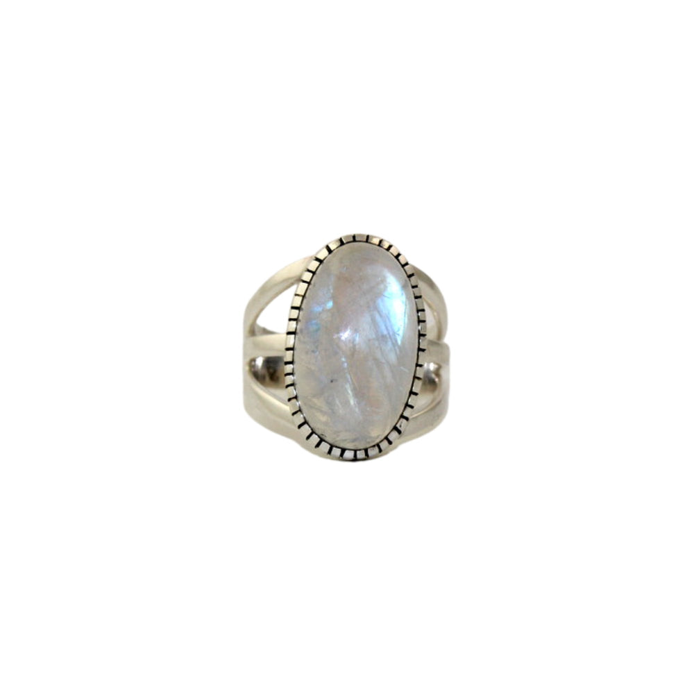 
                      
                        Oval Moonstone Split Shank Ring - Kingdom Jewelry
                      
                    