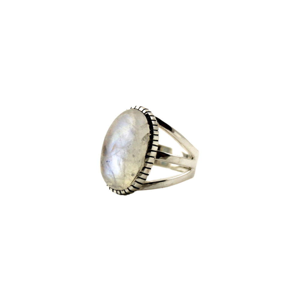 
                      
                        Oval Moonstone Split Shank Ring - Kingdom Jewelry
                      
                    