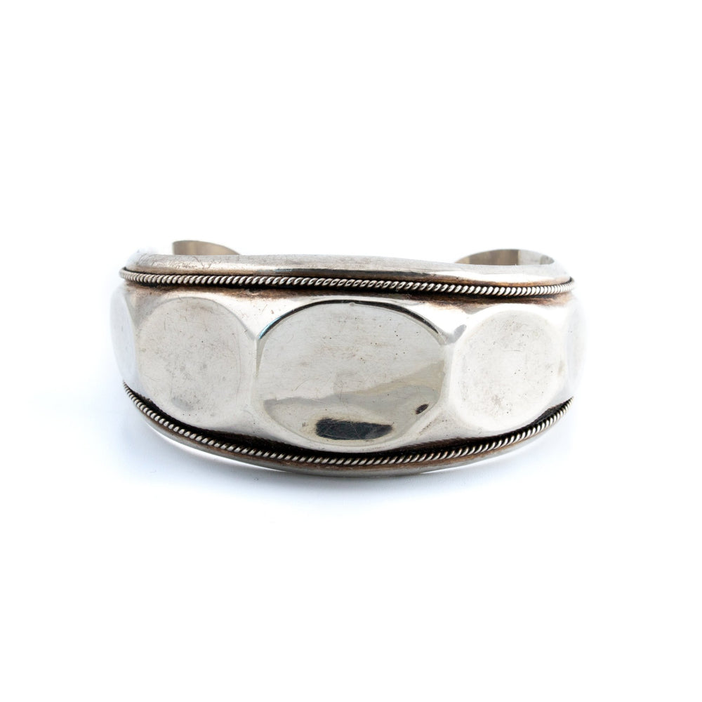 Paneled Taxco Silver Cuff - Kingdom Jewelry