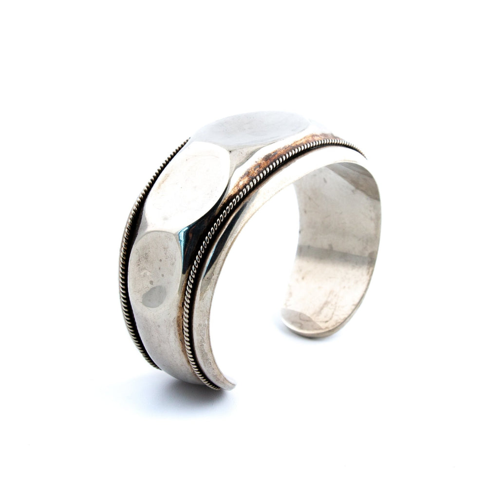 Paneled Taxco Silver Cuff - Kingdom Jewelry