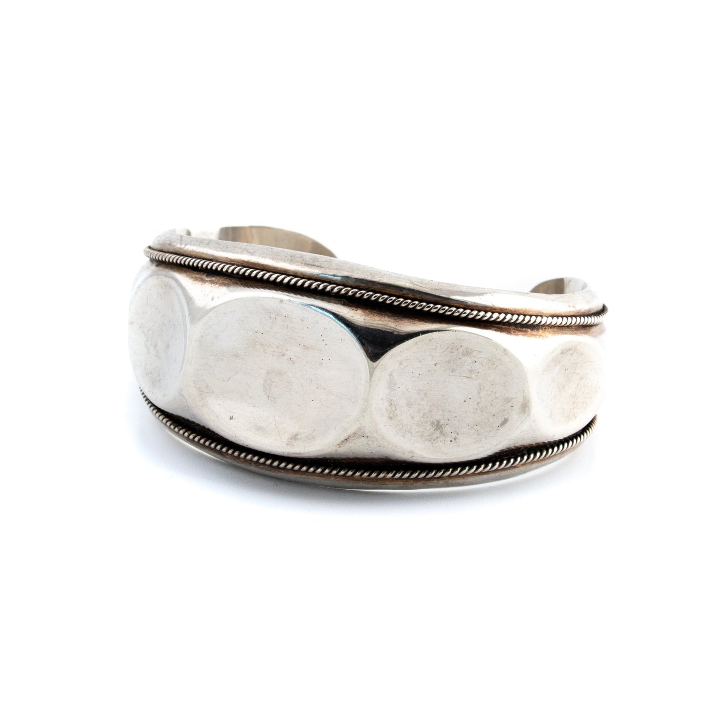 Paneled Taxco Silver Cuff - Kingdom Jewelry