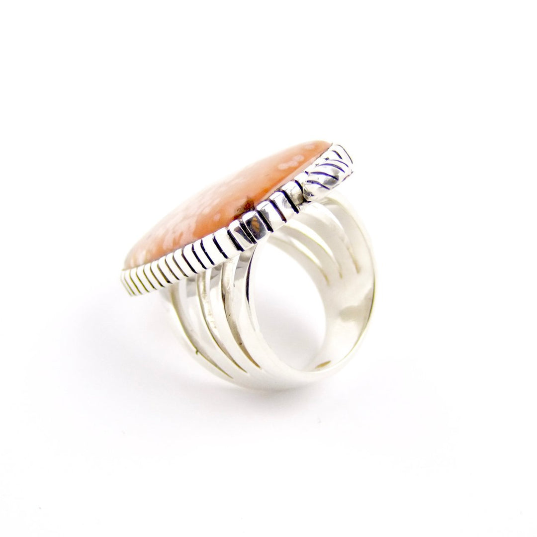 Peaches & Cream Ocean Jasper Ring - Kingdom Jewelry