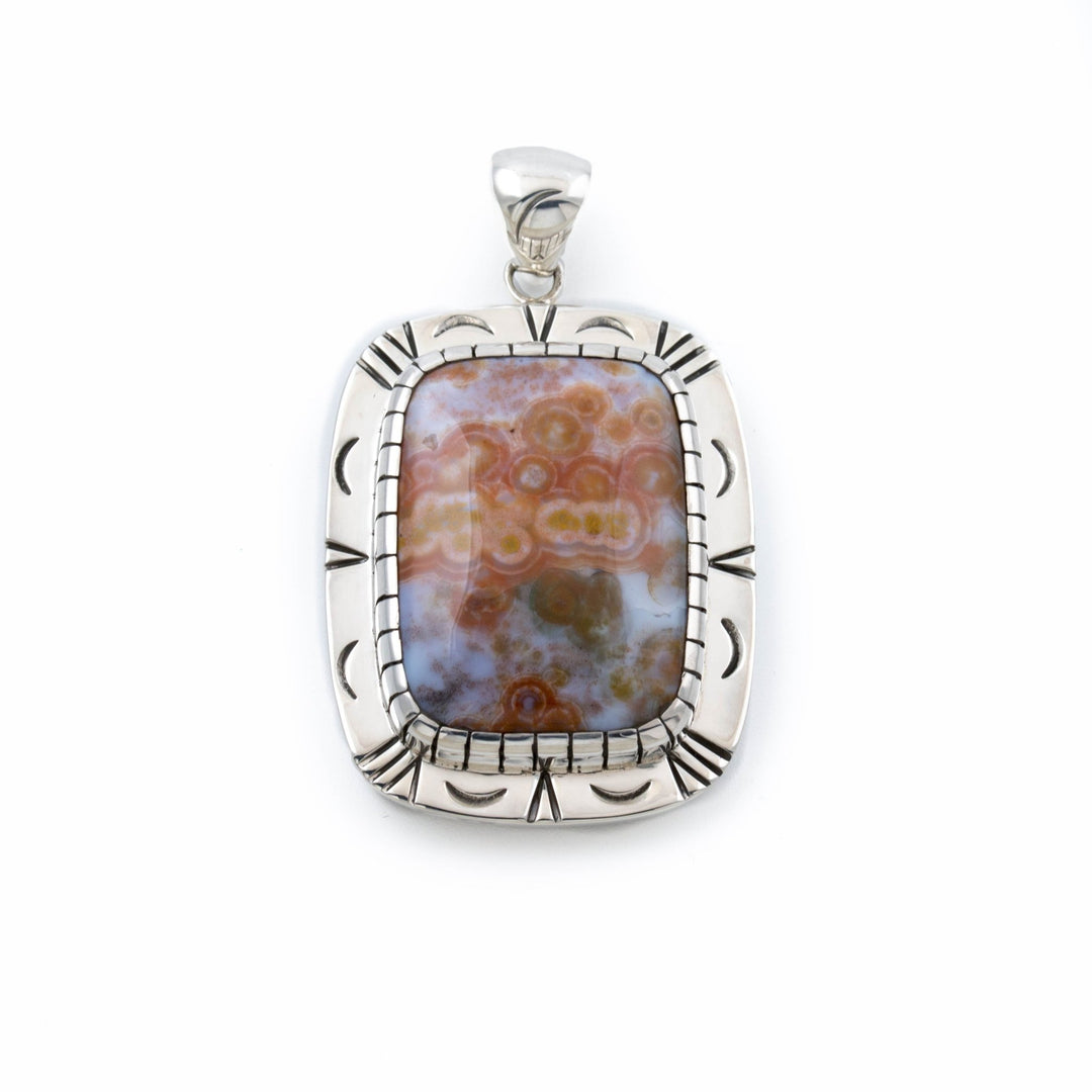 Peachy Ocean Jasper Pendant - Kingdom Jewelry