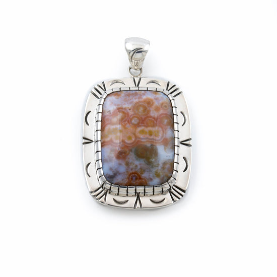 Peachy Ocean Jasper Pendant - Kingdom Jewelry