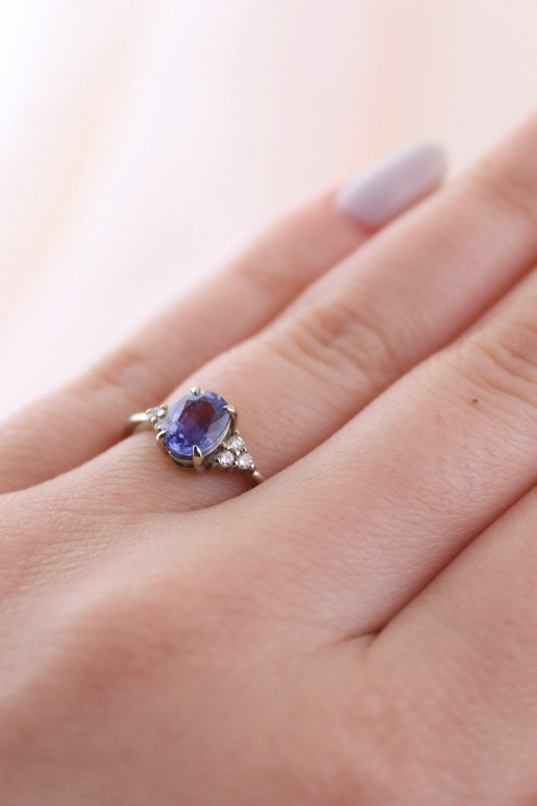 Periwinkle Sapphire Engagement Ring - Kingdom Jewelry