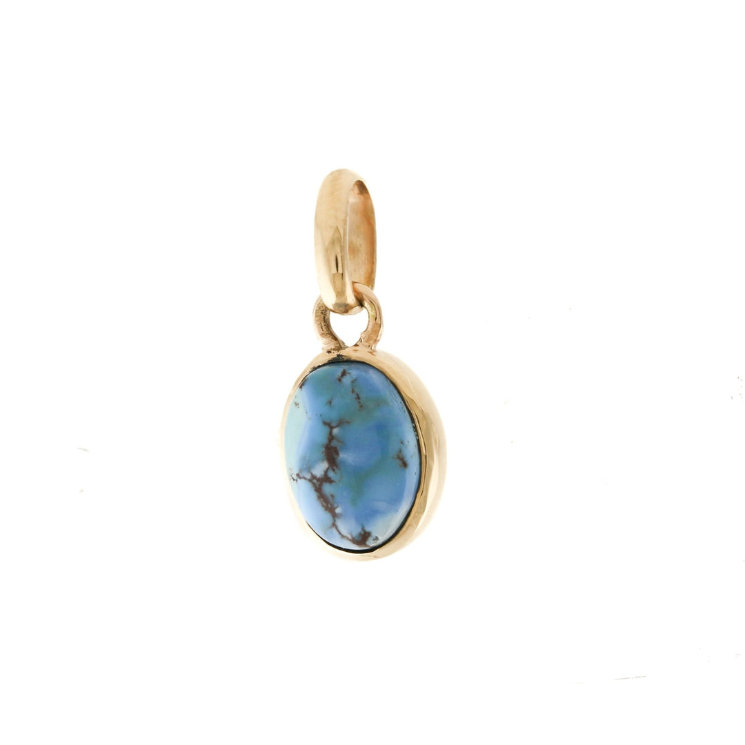 Petite Golden Hills Turquoise Pendant x 14k Gold - Kingdom Jewelry