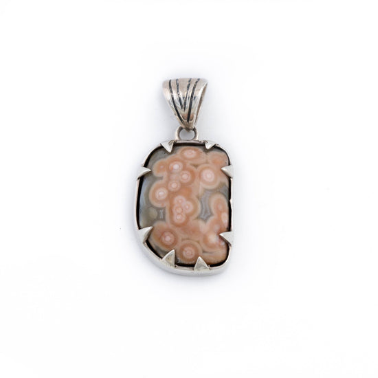 Pink Ocean Jasper Pendant - Kingdom Jewelry