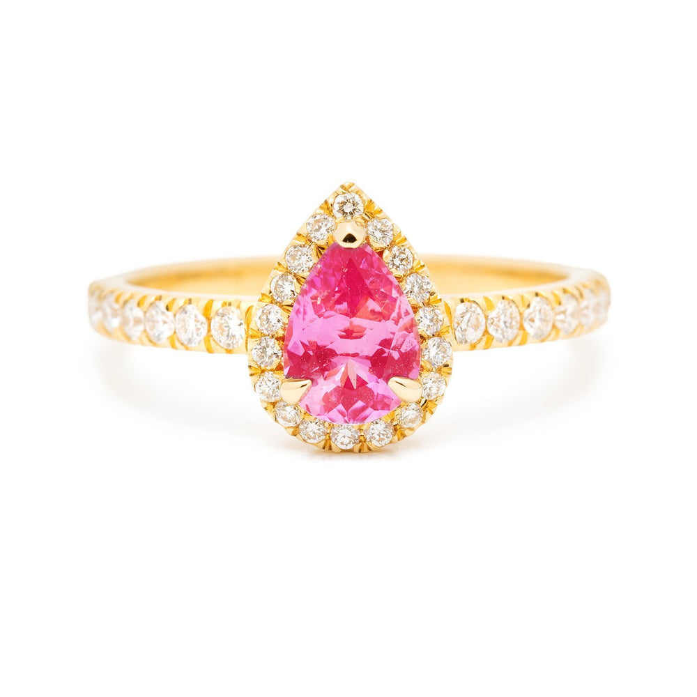 Pink Pear Engagement Ring - Kingdom Jewelry