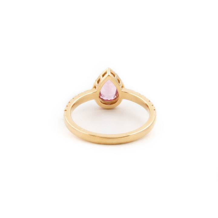 Pink-Pear Sapphire Engagement Ring - Kingdom Jewelry