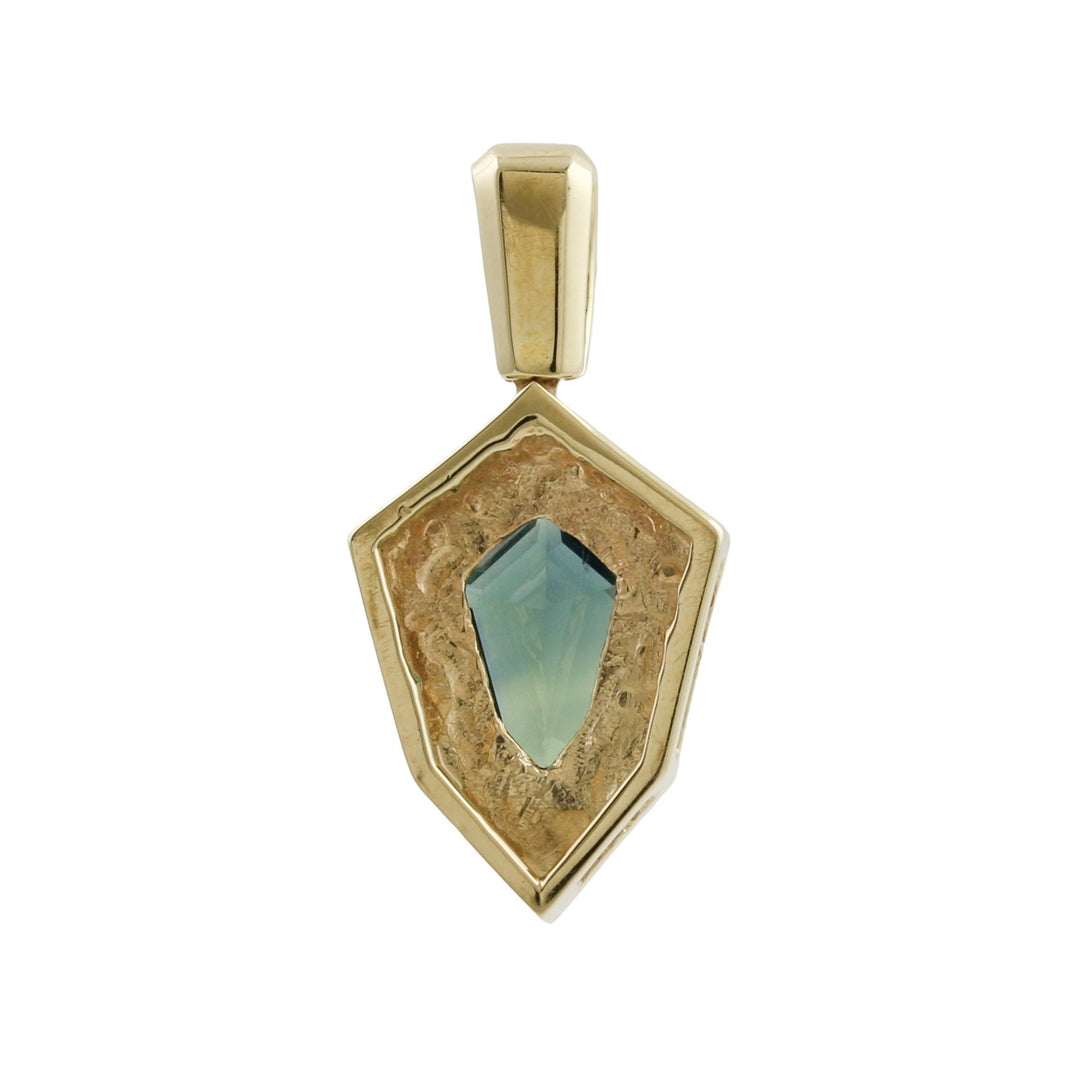 Pink x Green Sapphire Pendant 14k Gold - Kingdom Jewelry