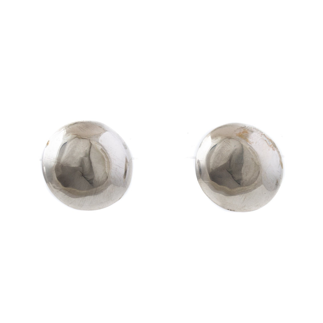 Plain Domed 1970's Earrings - Kingdom Jewelry