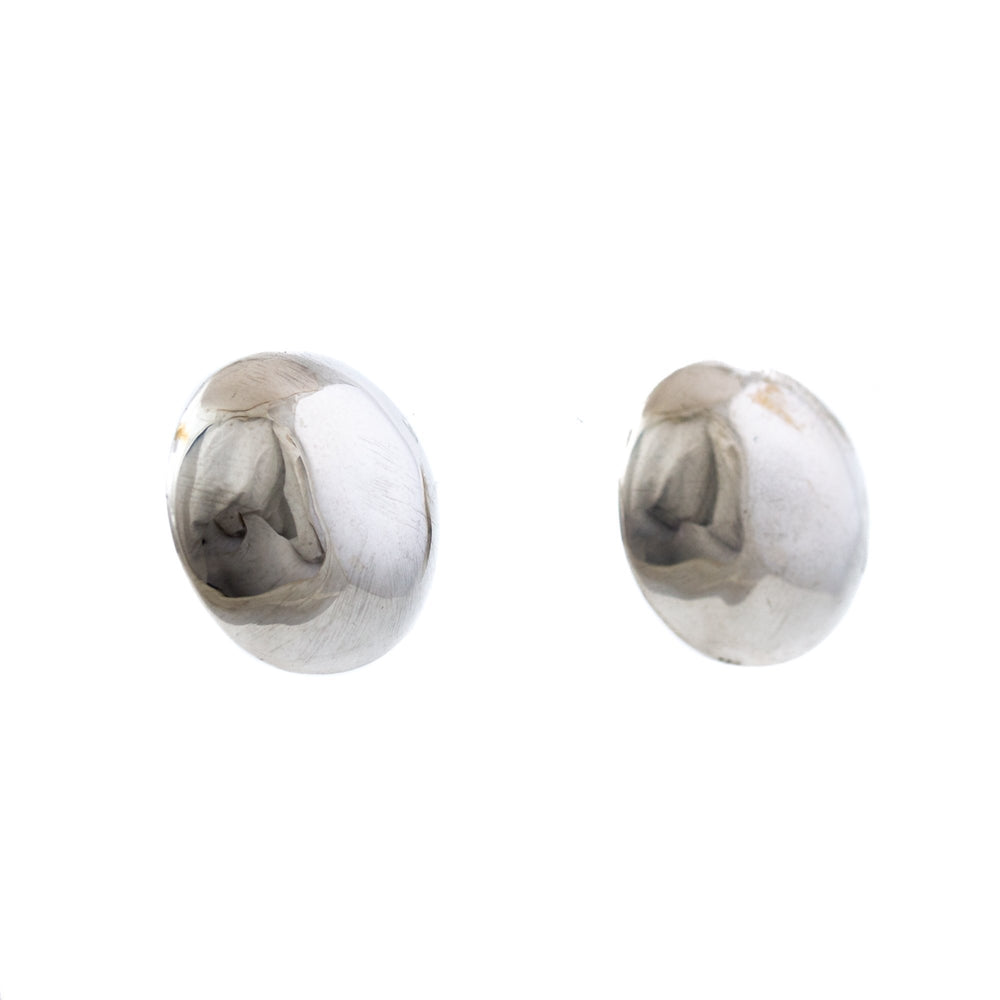 Plain Domed 1970's Earrings - Kingdom Jewelry