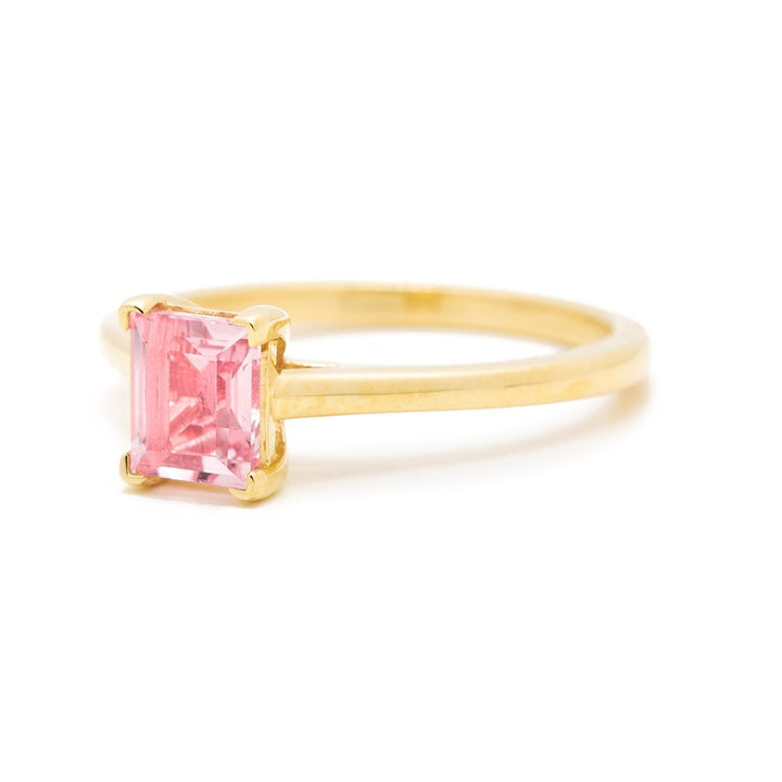 Princess-Cut Morganite Engagement Ring - Kingdom Jewelry